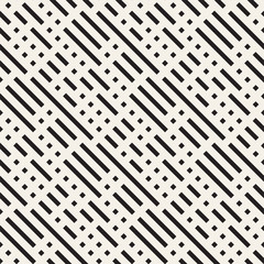 Irregular Maze Shapes Tiling Contemporary Graphic Design. Vector Seamless Black and White Pattern