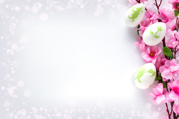Fototapeta na wymiar Wunderschöner Hintergrund mit Kirschblüten