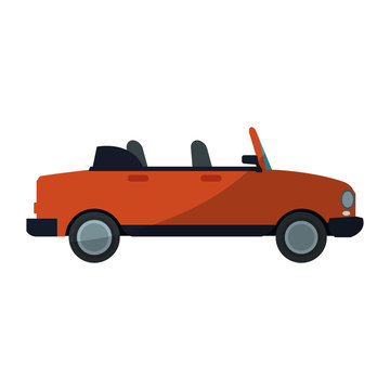 sport car icon over white background. colorful design. vector illustration