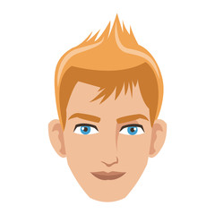 man face cartoon icon over white background. vector illustration