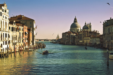 Naklejka premium Il Canal Grande a Venezia, ripreso al tramonto