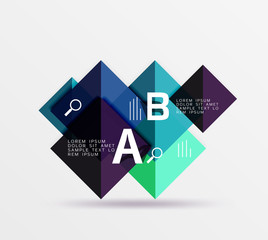 Geometric abstract background with option infographic