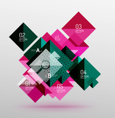 Colorful triangles and squares