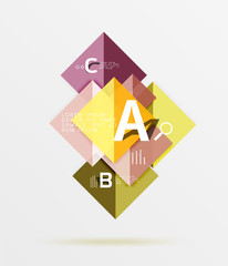 Geometric abstract background with option infographic