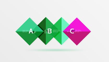 Geometric abstract background with option infographic