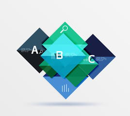 Geometric abstract background with option infographic