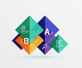 Geometric abstract background with option infographic
