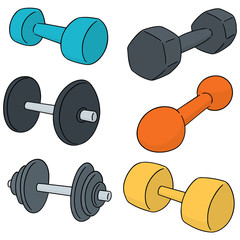 vector set of dumbbell