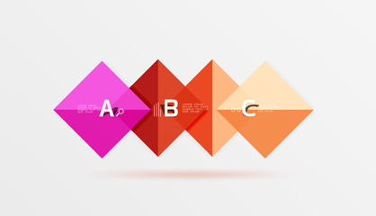 Geometric square and triangle template