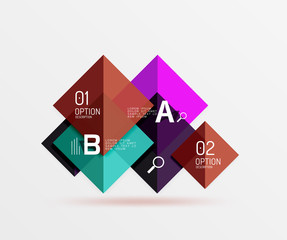 Geometric square and triangle template