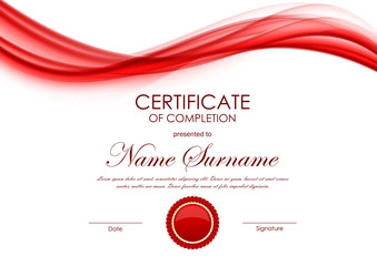 Certificate of completion template