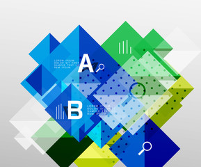 Modern square composition, abstract banner