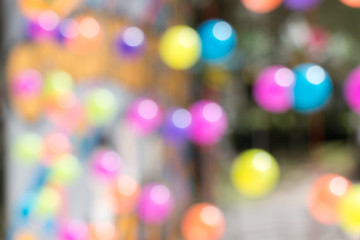 Background of Bokeh from colored balls.