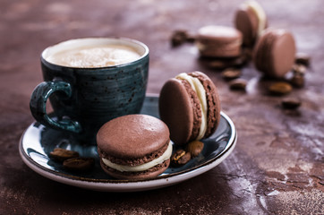 Macaroon with white cream