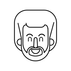man face cartoon icon over white background. vector illustration