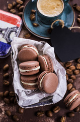 Macaroon with white cream