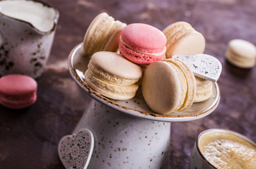 Macaroon with white cream