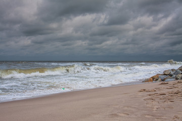 Stormy weather at Baltic Sea