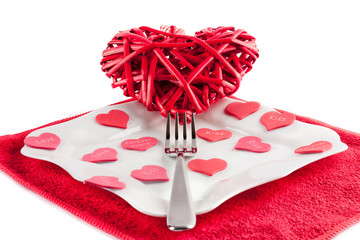 Heart on a fork