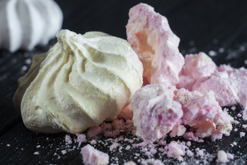 Sweet colorful meringue