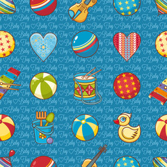 Seamless pattern. Baby toy. Cartoon style. Abstract 