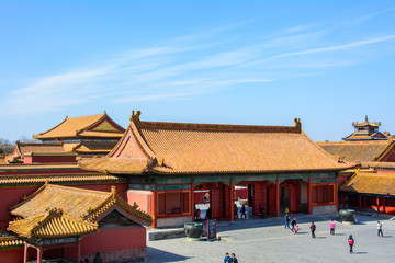 Fototapeta premium Courtyard of the Forbidden City in Beijing