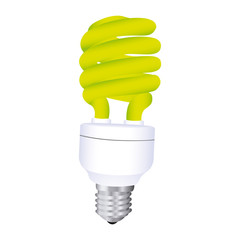 fluorescent light bulb icon design vector illustration