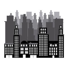 Fototapeta premium buildings and cityscape scene icon vector illustration