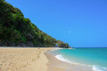 Fototapeta na wymiar Puka Beach, the northern part of Boracay Island