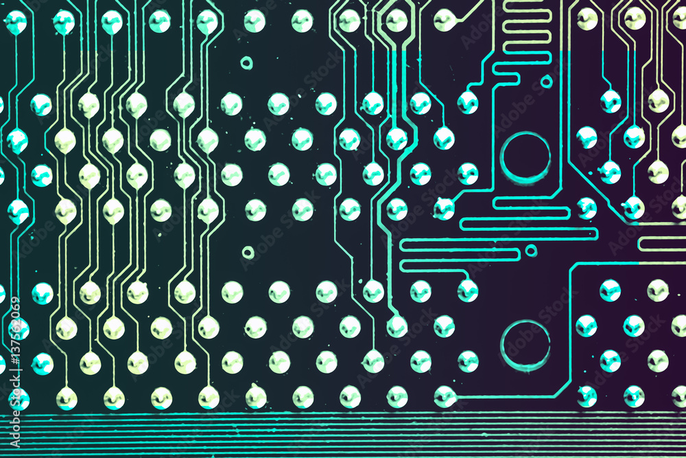 Poster circuit board. electronic computer hardware technology. motherboard digital chip. tech science backg