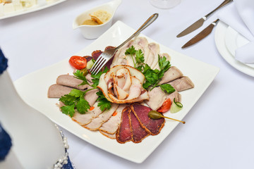 buffet table, Canape, sandwiches, snacks, holiday , sliced, glasses, celebration, new year