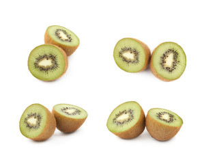 Fototapeta premium Ripe kiwi fruit isolated