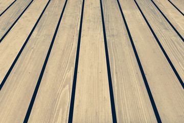 Outdoor wooden floor seamless background and pattern