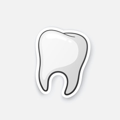 Sticker human tooth