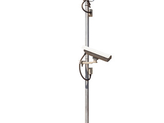 Fototapeta premium CCTV traffic isolated on white background with clipping path.
