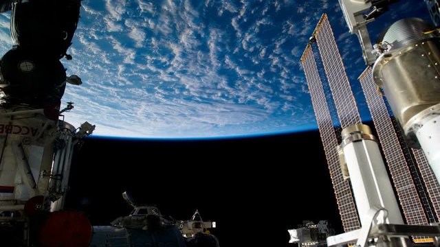 Planet Earth seen from the the International Space Station ISS. Elements of this video furnished by NASA
