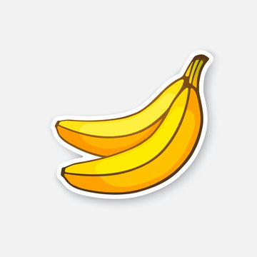 Sticker two bananas