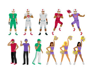 Football Players, Coaches, Cheerleading Girls
