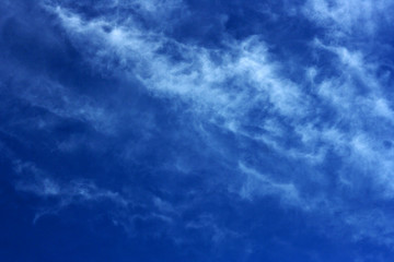 The sky with clouds.