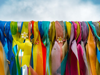 colorful ribbon for pray