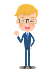 男性会社員　応援