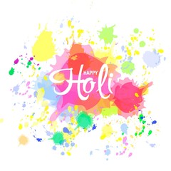 vector illustration with Happy Holi greeting card. Happy Holi colorful poster. Happy Holi colorful background