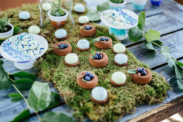 Wedding cakes desserts and sweets in the candy bar
