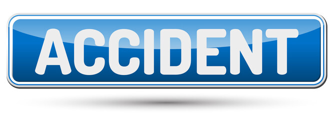 ACCIDENT - Abstract beautiful button with text.
