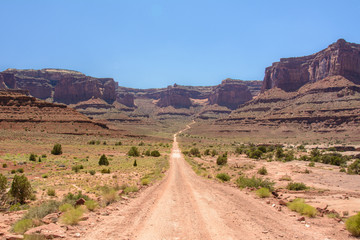 Road in Canyonlands National Park (Shafer Trail road), Moab Utah USA