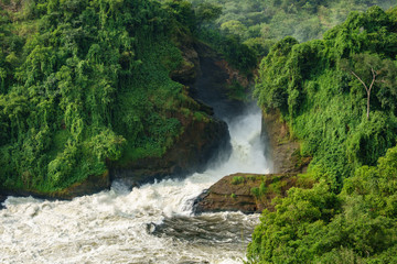 Naklejka na ściany i meble Closeup of Murchison Falls canyon in Uganda