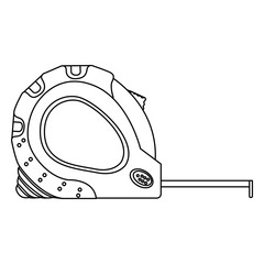 tool measuring tape icon image, vector illustration design