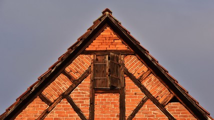 Close up of an old timbered house