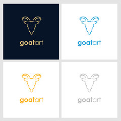 goat head line company logo. farm logo with minimalist concept