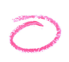 Round oval paint stroke isolated